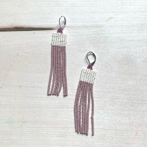 HANDMADE GLASS EARRINGS | Mini Beacon One of a Kind Earrings 80s Babies Pink